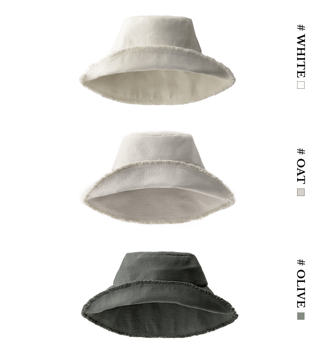 brim MATO &times; MARLMARL #WHITE, #OAT and #OLIVE | MATO by MARLMARL