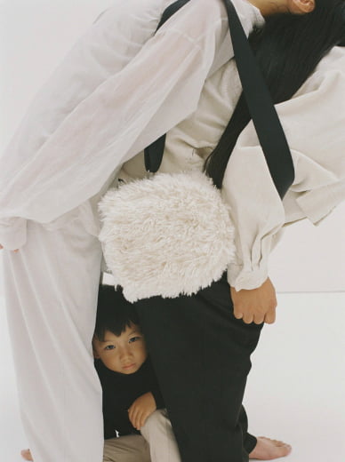 HONEYCOMB BAG SHAGGY WHITE