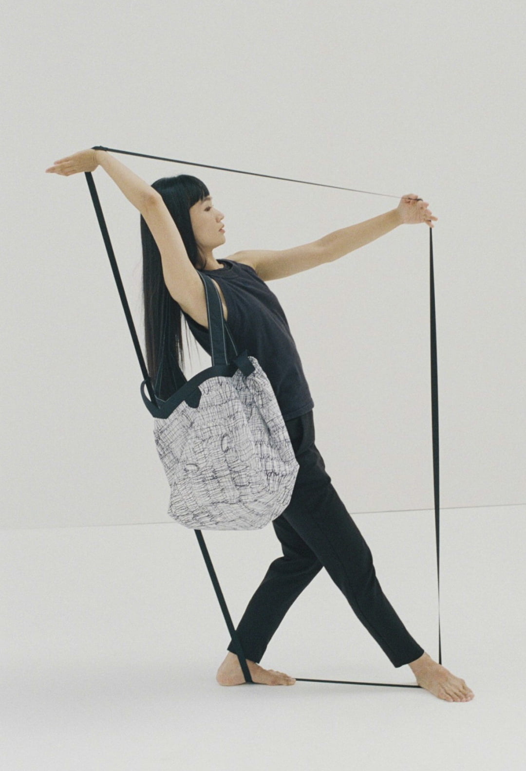 POND TOTE BAG | DOODLE WHITE