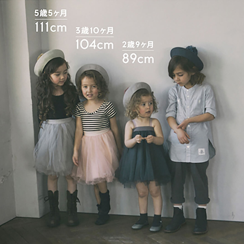 ベビー＆キッズ チュチュスカート着こなし5歳5ヶ月、3歳10ヶ月、2歳9ヶ月