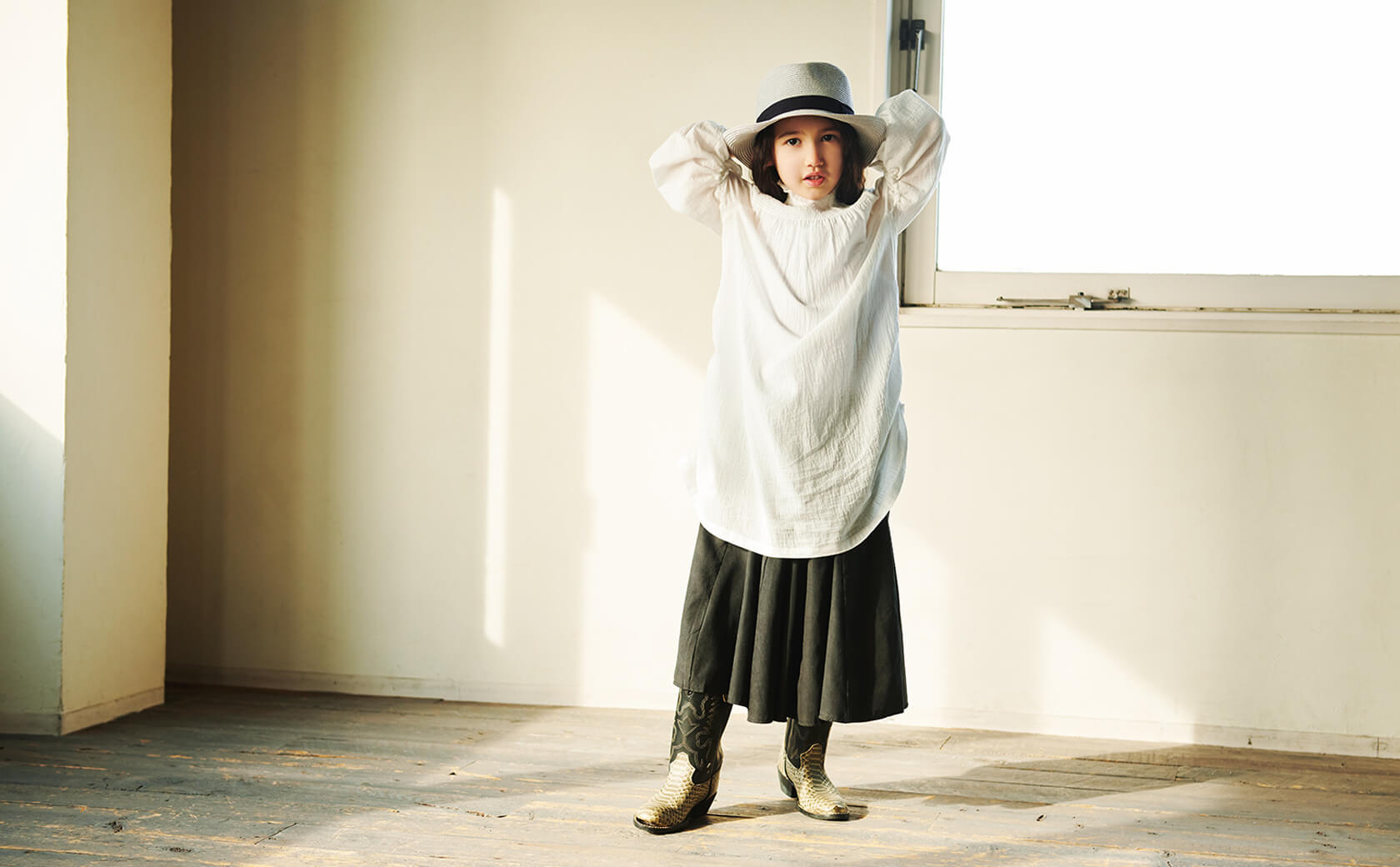 dress 1 shirring white