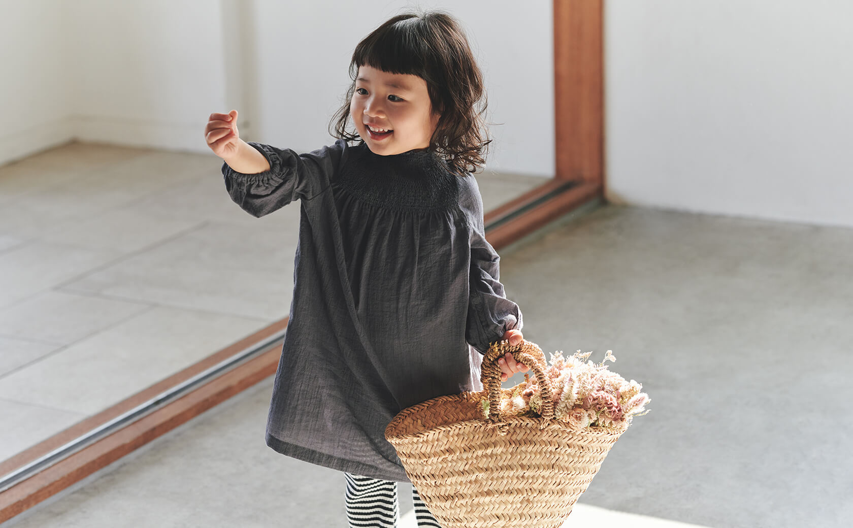 dress 3 shirring navy