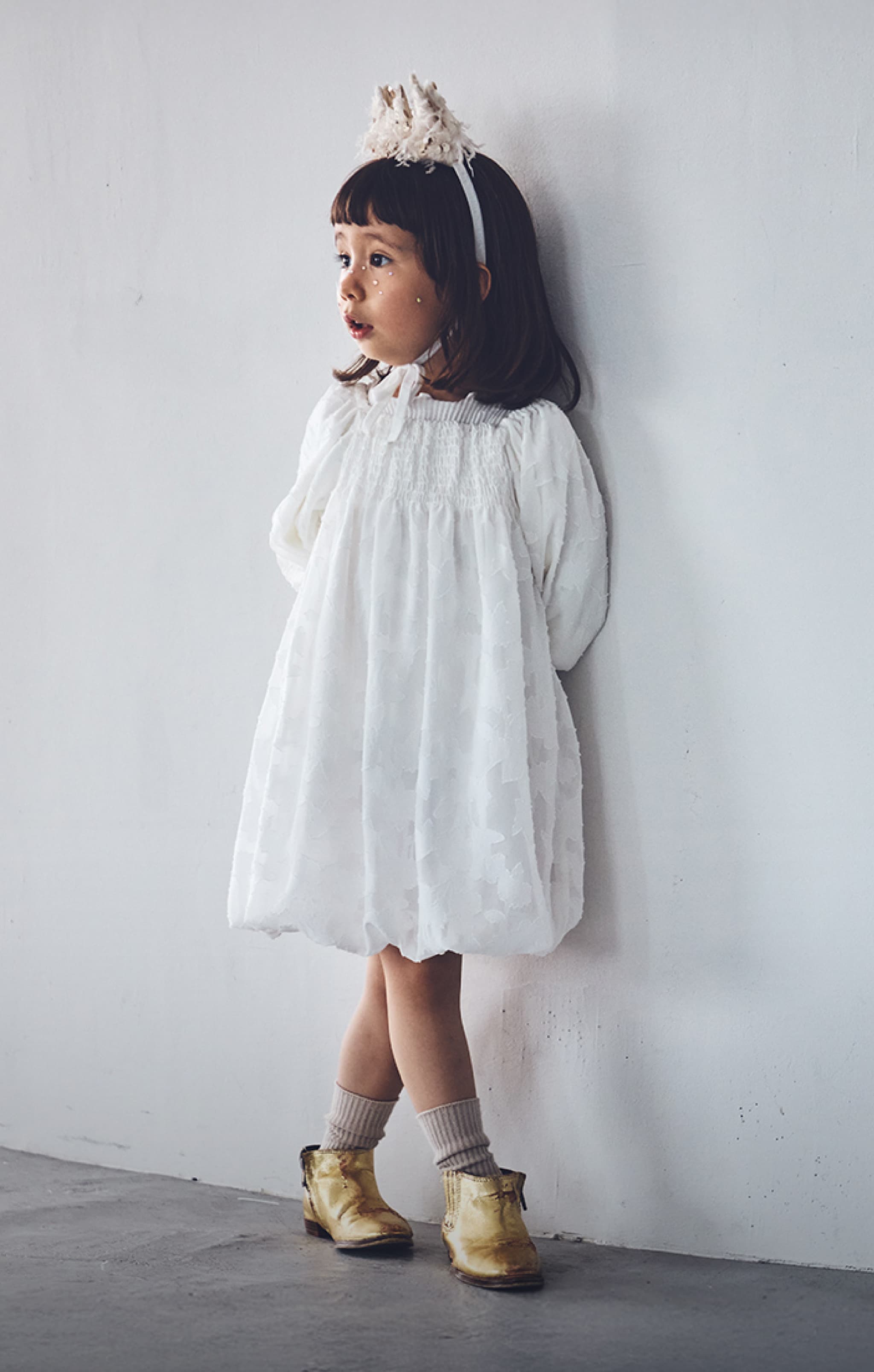 ドレス pompadour dress 4 leaf white