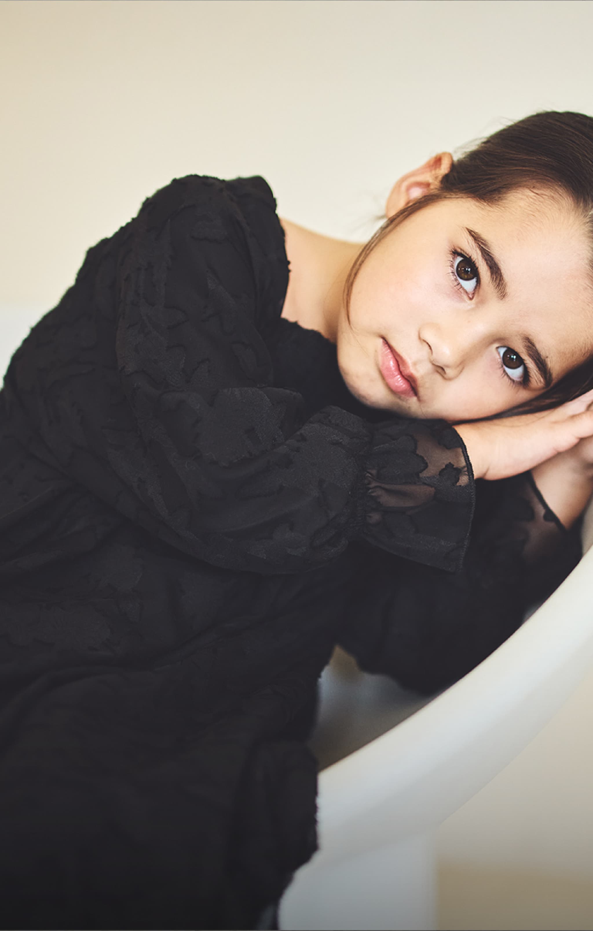 ドレス pompadour dress 5 leaf black