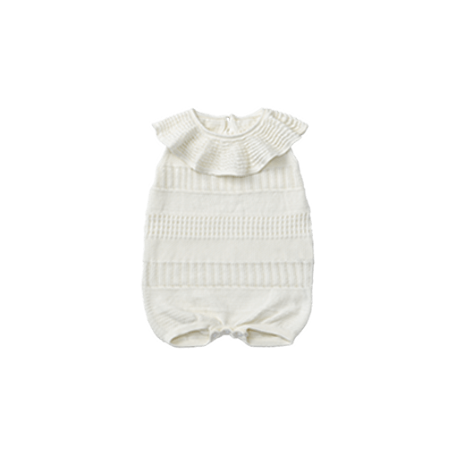 knit frill rompers shiro