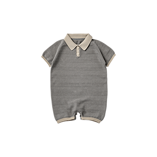 knit polo rompers nezu