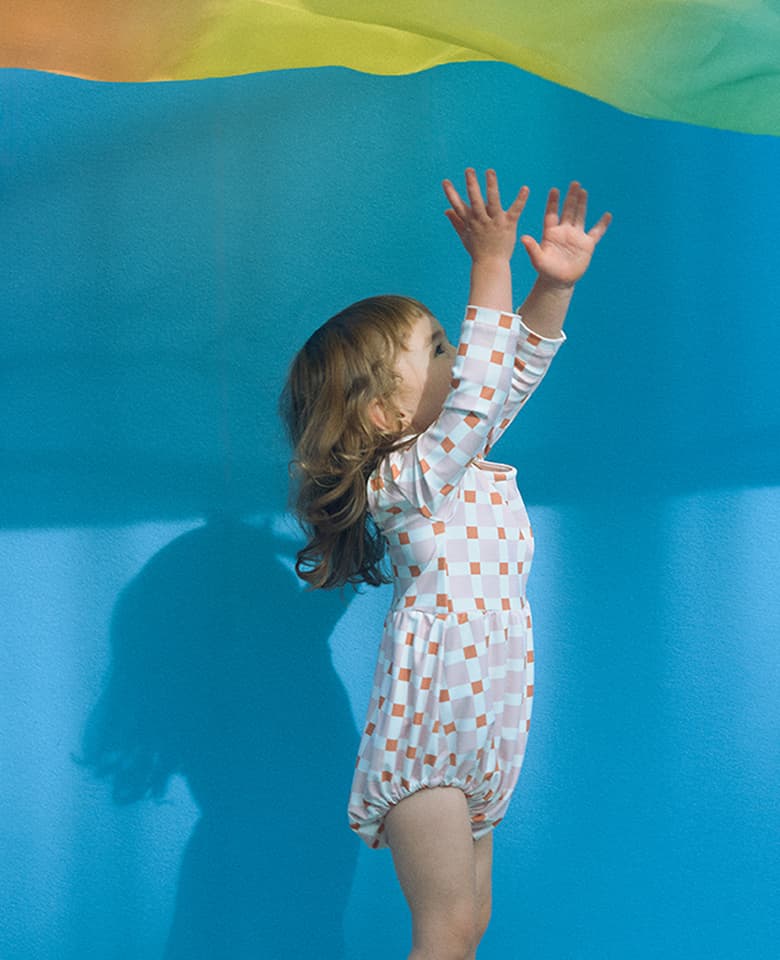 swimwear｜block pink