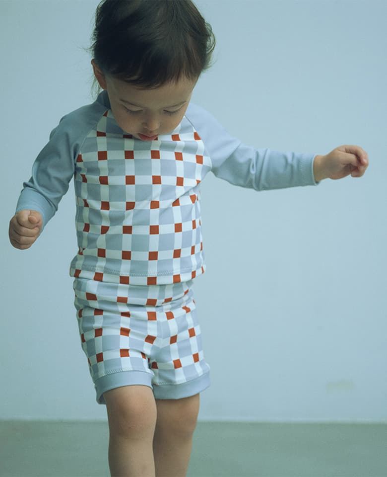 swimwear｜block blue