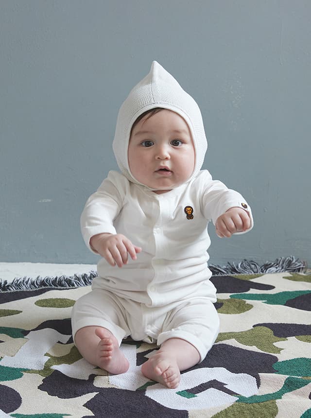 1ST CAMO BABY MILO® ROMPERS KB WHITE 70 / KB WHITE 80