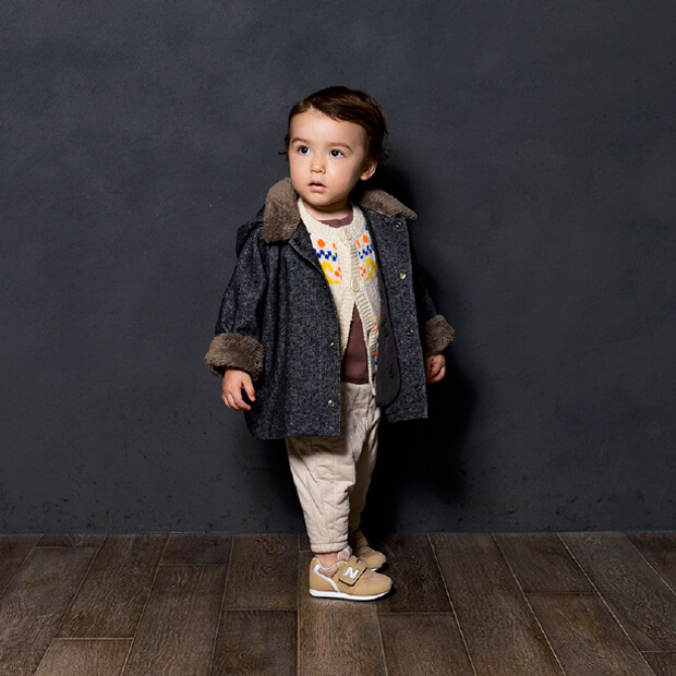 0-1 boys mid winter outfit model