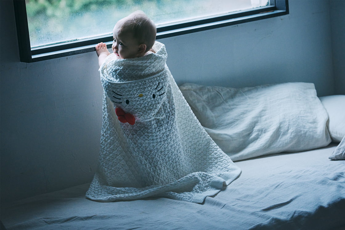 hooded towel / Hello Kitty