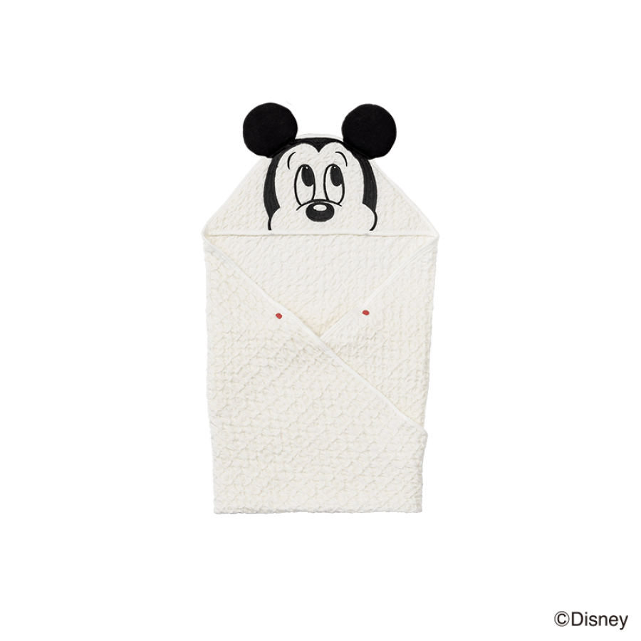 オーガニックフード付きタオル　hooded towel / Mickey（¥9,350）