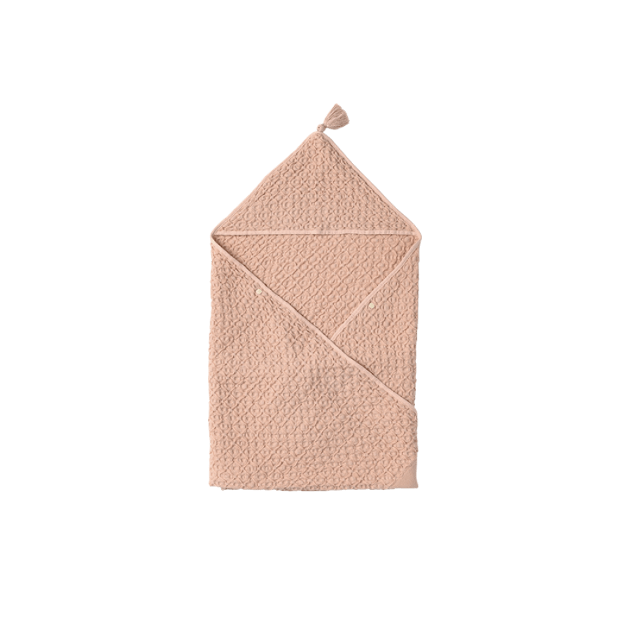 オーガニックフード付きタオル　hooded towel 2 apricot（¥11,000）