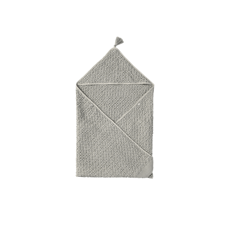 オーガニックフード付きタオル　hooded towel 4 sage（¥11,000）