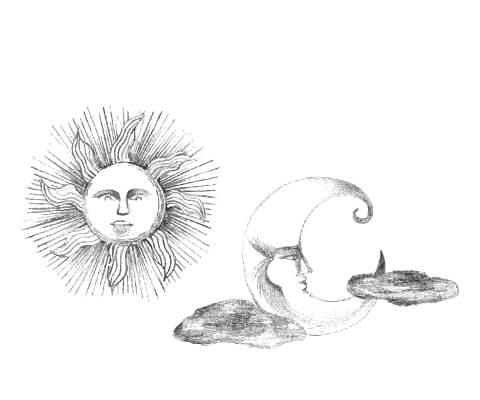 太陽と月