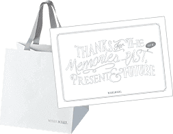 shopping bagの底面は遊び心たっぷり。取り出して塗り絵としてお楽しみください。