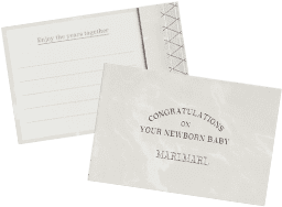 さりげなくnoshi に差し込んで、お祝いの気持ちを伝えるメッセージカードです。※オンラインショップのみ、カードへの印字を¥100+taxで承ります。