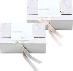 「熨斗（のし）」をアレンジしたラッピング。片手でほどけるリボンがポイントです。2colors