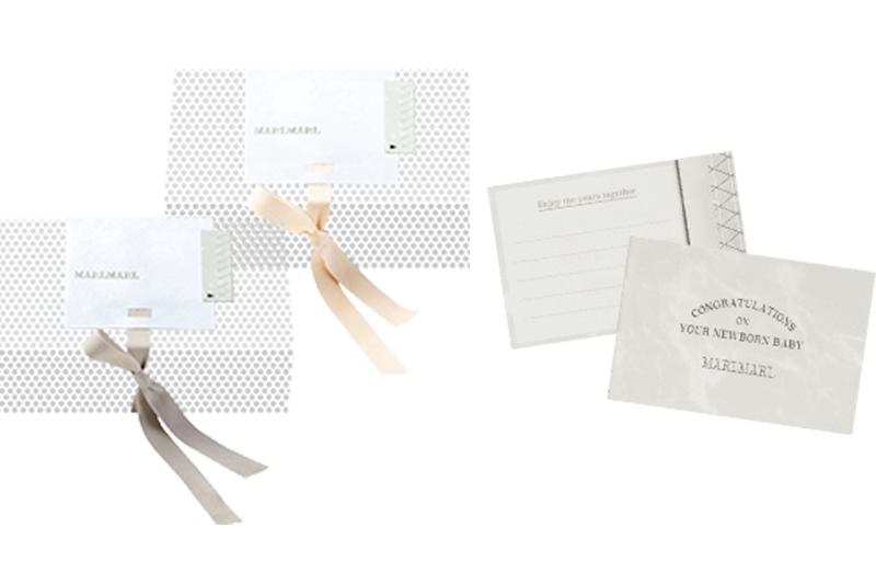 noshi wrapping & message card ¥440～