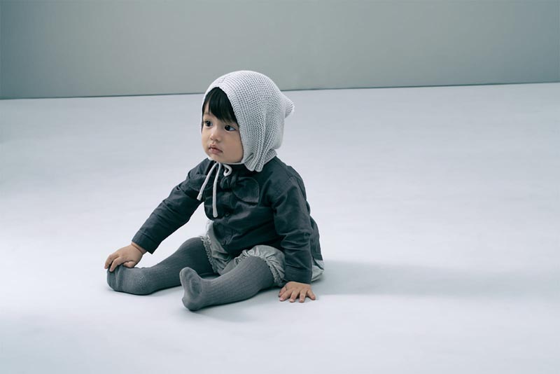 ロンパース bodysuits 6 scarf charcoal