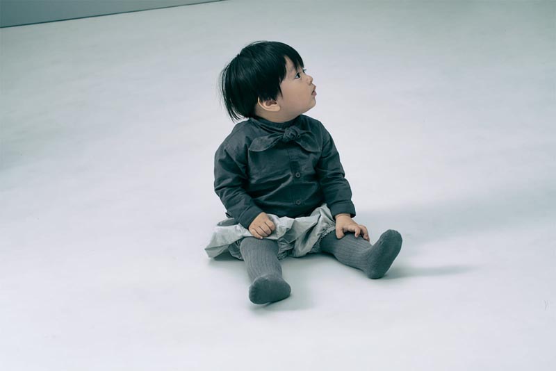 MARLMARL マールマール　ロンパース　charcoal bodysuits 6 scarf charcoal | ギフト・スタイ・出産祝いのMARLMARL