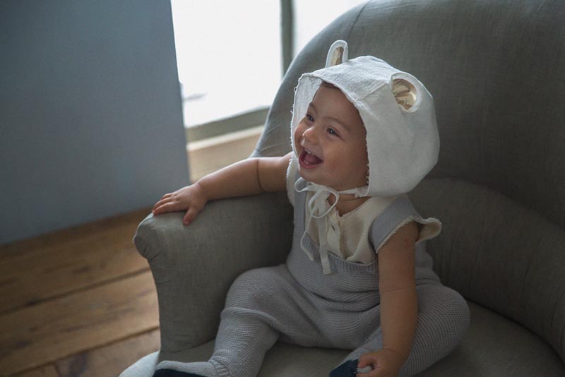 ヘッドアクセサリーbonnet 3 bear white