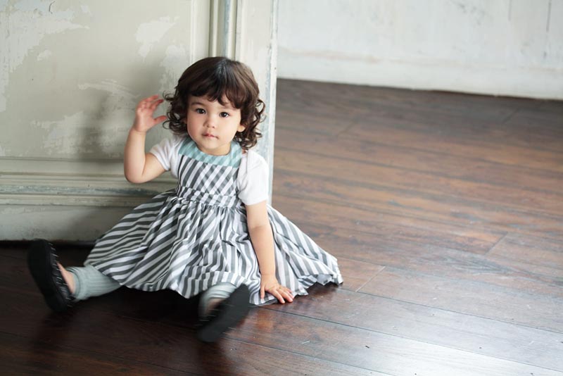 エプロンbouquet 4 slash stripe