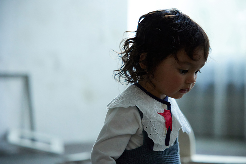 まあるいよだれかけcollet 1 snow scallop