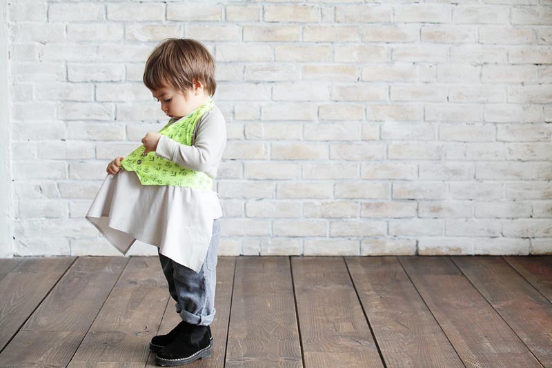 エプロンgarcon 5 yellow flower