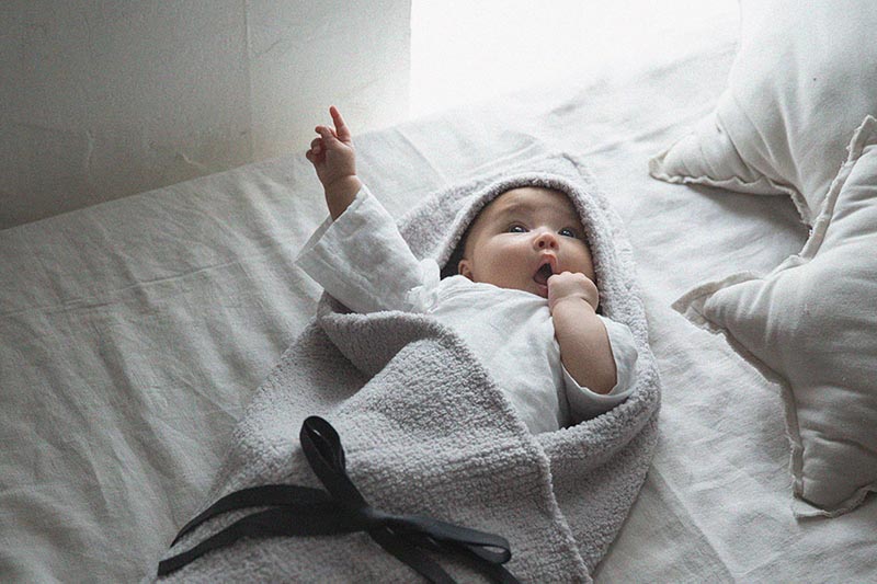 おくるみ・ブランケットhooded blanket 2 ice grey