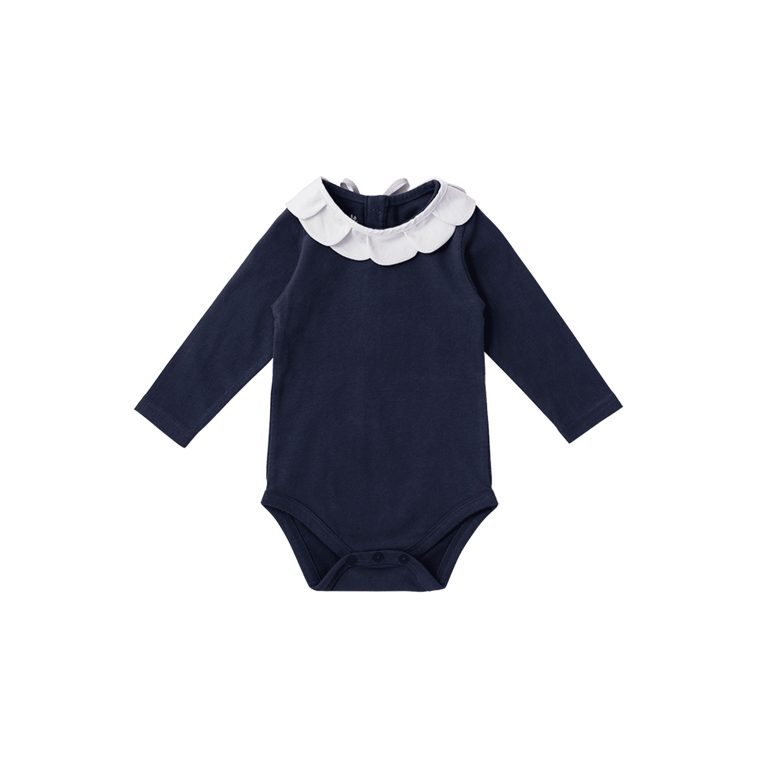 マールマール 女の子用洋服 bodysuits 4 petal navy