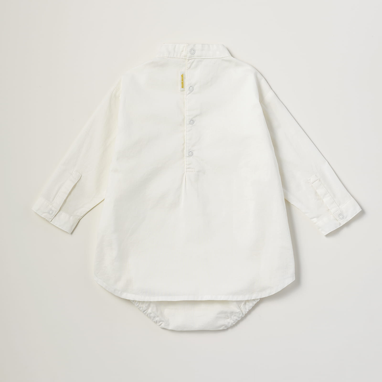 MARLMARL シャツロンパース スカーフ付 ホワイト 80 美品 MARLMARL マールマール ボディスーツ MARLMARL bodysuits スカーフ