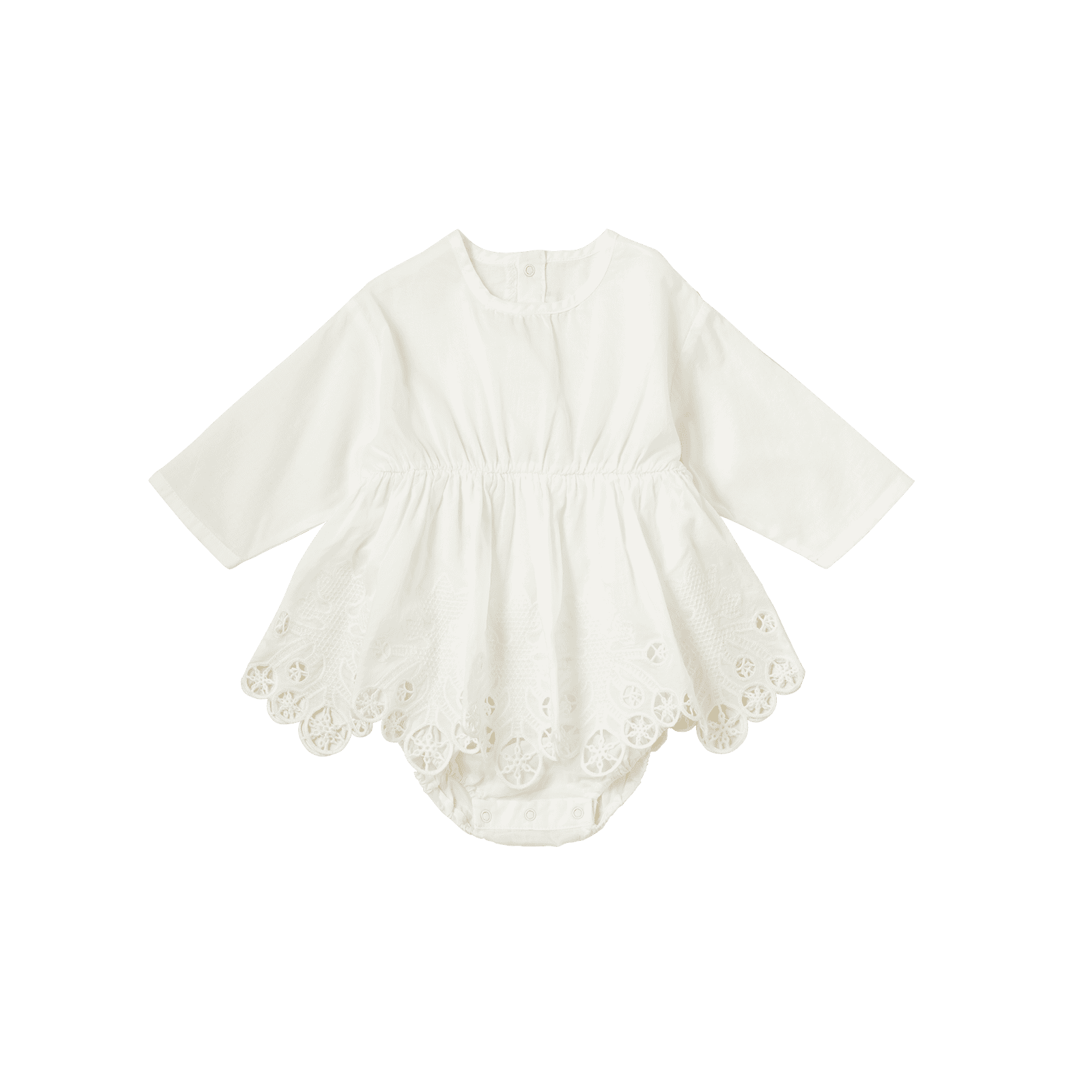 マールマール 女の子用洋服 bodysuits 7 scallop white