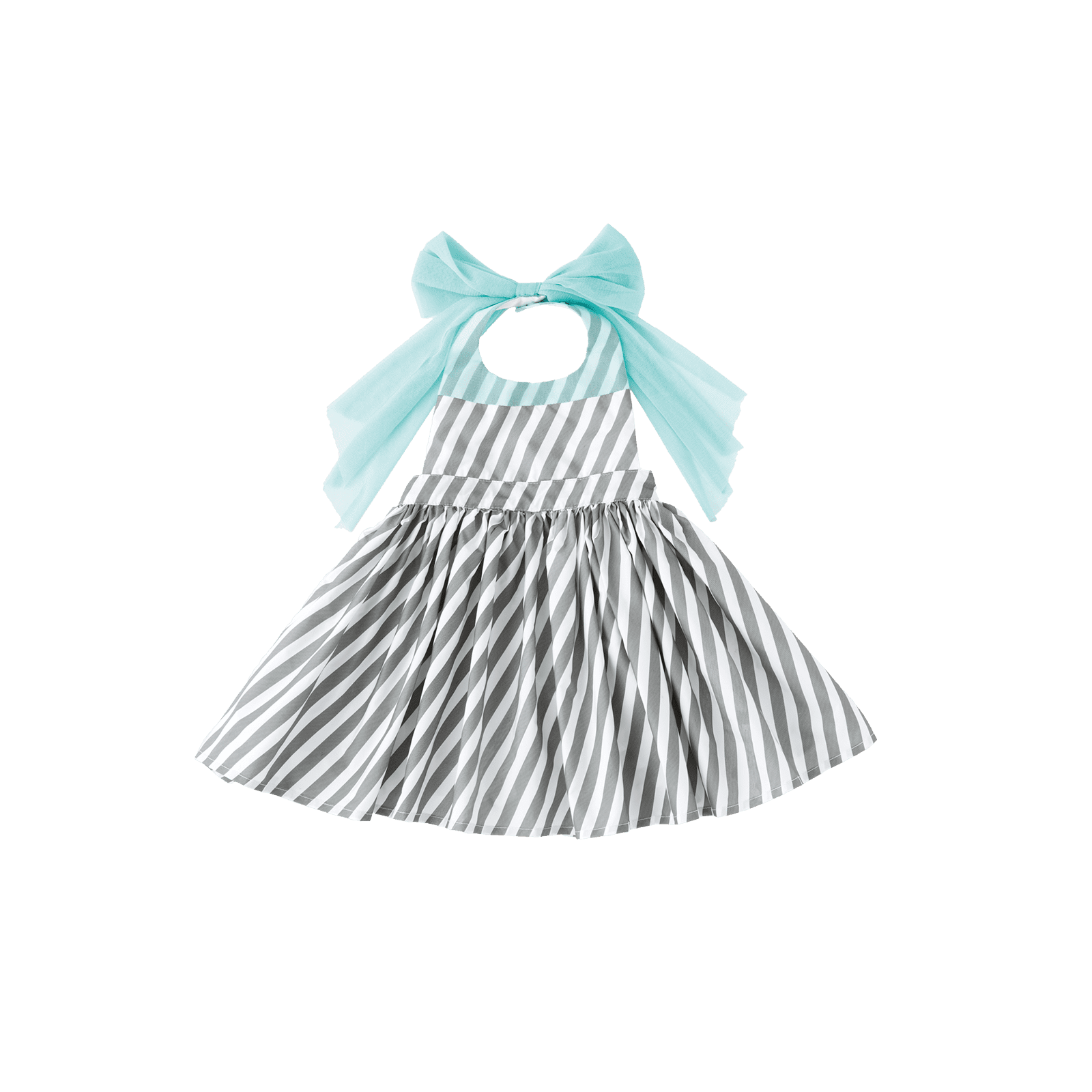 マールマール 女の子用お食事エプロン bouquet 4 slash stripe