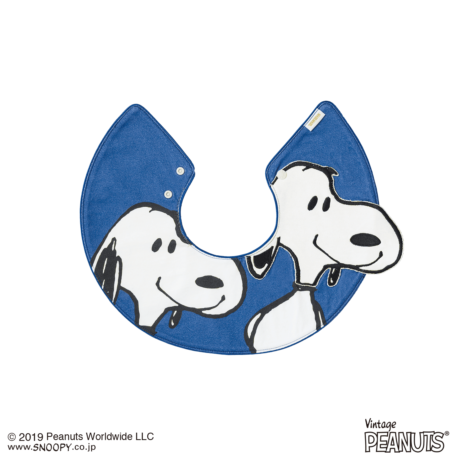 マールマール ピーナッツ よだれかけ Peanuts popping out BLUE 