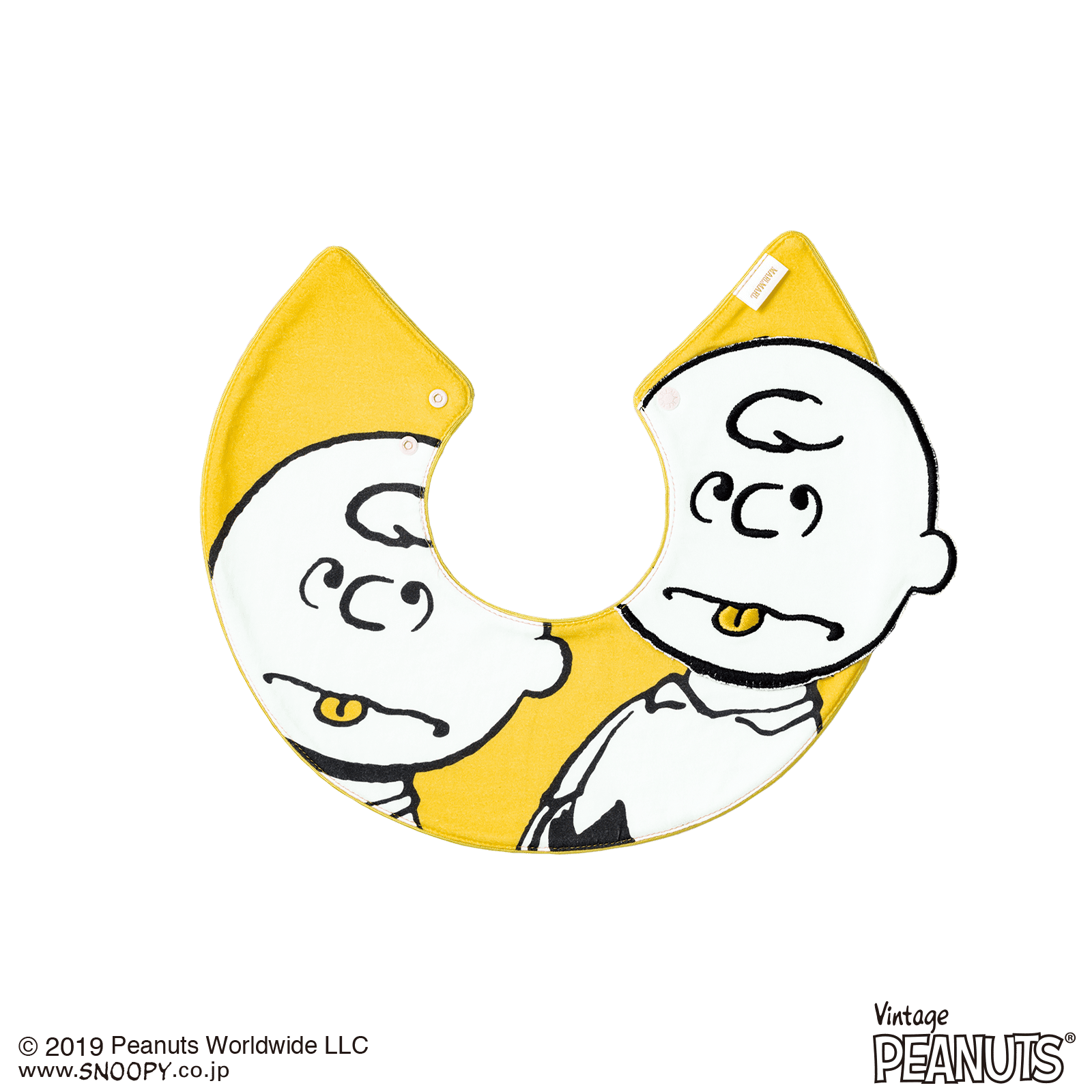 マールマール ピーナッツ よだれかけ Peanuts popping out YELLOW 