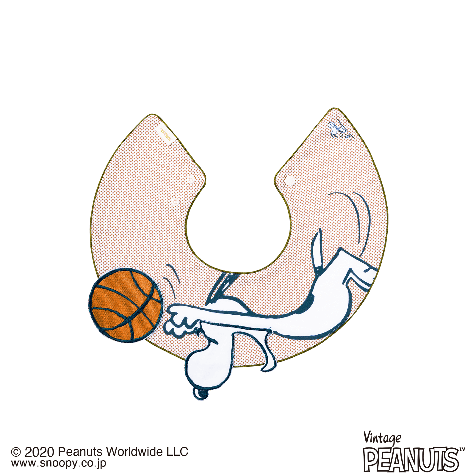 マールマール ピーナッツ よだれかけ Peanuts sports play tag 