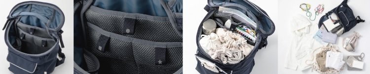 マールマール 自立するデイバッグ ハーネス付きリュックの仕様/機能