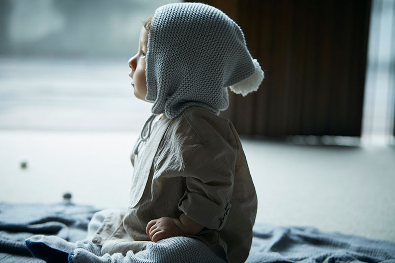knit bonnet 2 hakuji | ギフト・スタイ・出産祝いのMARLMARL（マール