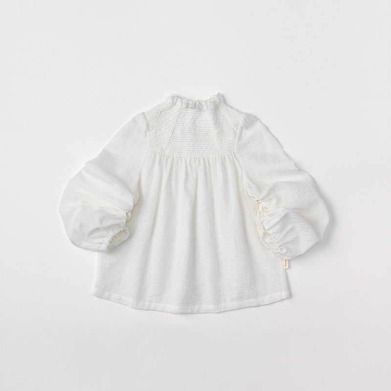 MARLMARL blouses 1 shirring whiteシャツブラウス blouses 1 shirring white | ギフト・スタイ・出産祝いのMARLMARL