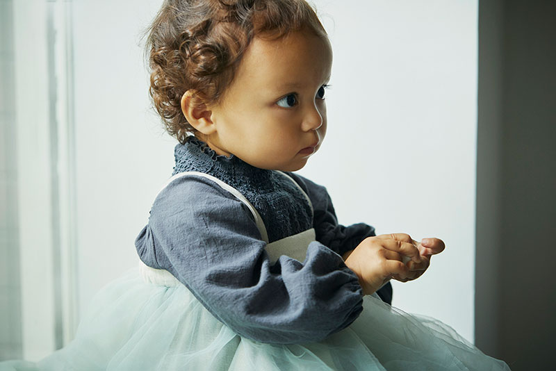 トップスblouses 3 shirring navy