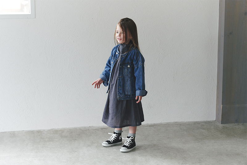 MARL MARL dress 3 shirring navy ワンピース dress 3 shirring navy | ギフト・スタイ・出産祝いのMARLMARL（マール