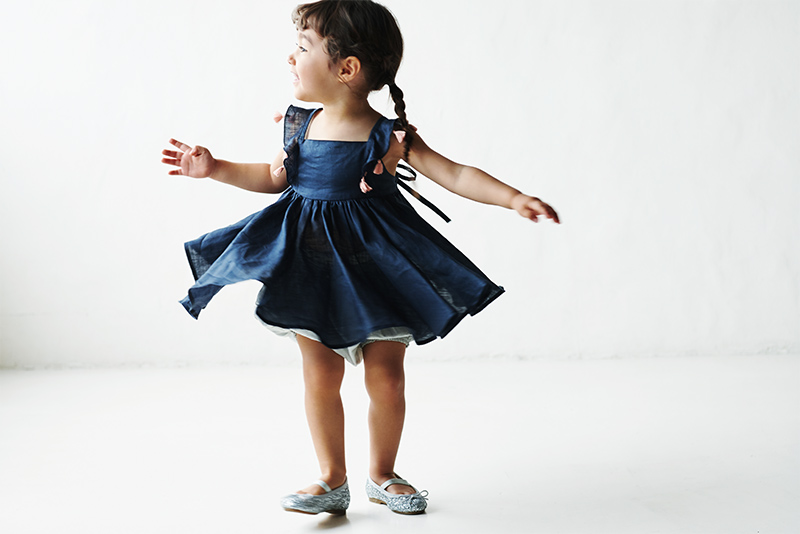 loisir sun dress navy | ギフト・スタイ・出産祝いのMARLMARL（マール