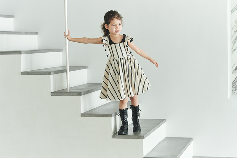ワンピース MARLMARL loisir sun dress 3 stripe loisir sun dress 3 stripe | ギフト・スタイ・出産祝いのMARLMARL