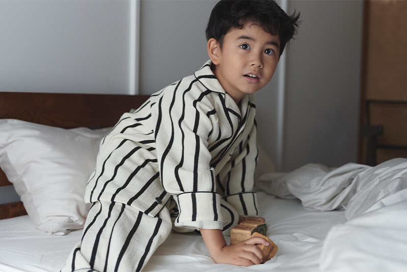 MARLMARL マールマール　ストライプ パジャマ 90-100cm calmy 1 stripe | ギフト・スタイ・出産祝いのMARLMARL（マールマール）