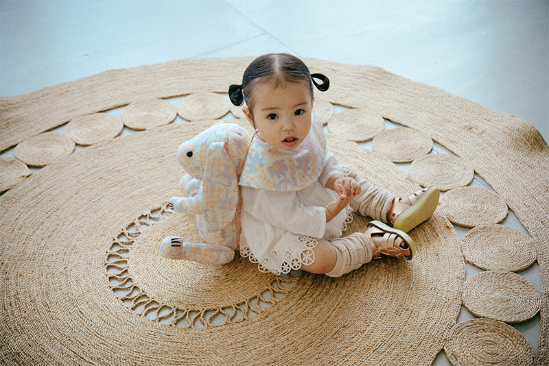 まあるいよだれかけbotanique 2 lily pink