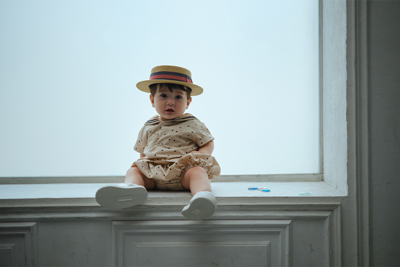 paddle rompers pindot