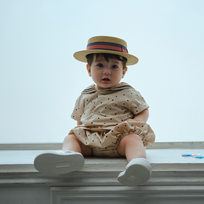 paddle rompers pindot