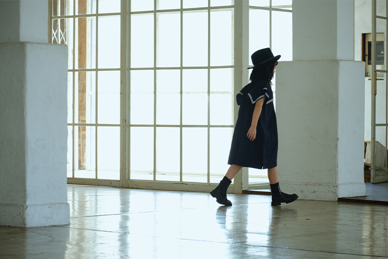 paddle dress 2 navy | ギフト・スタイ・出産祝いのMARLMARL（マール