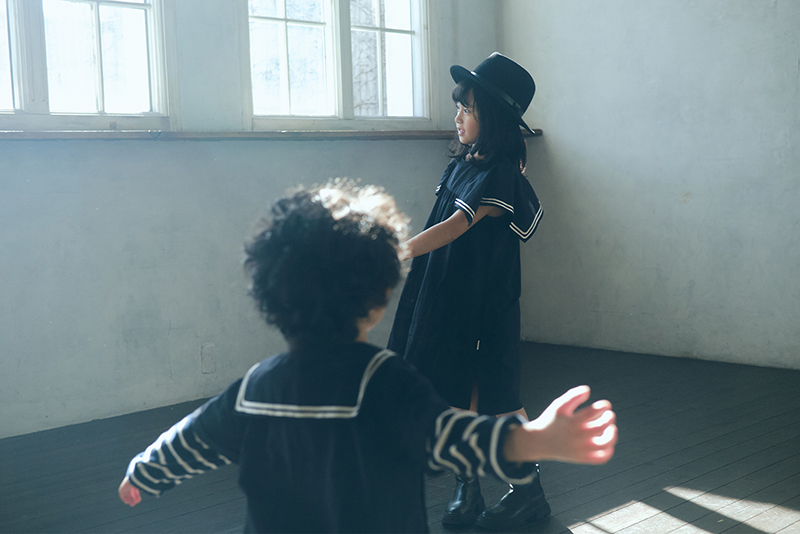 paddle dress 2 navy | ギフト・スタイ・出産祝いのMARLMARL（マール